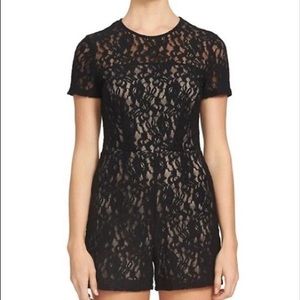 Cute black and nude romper (new)